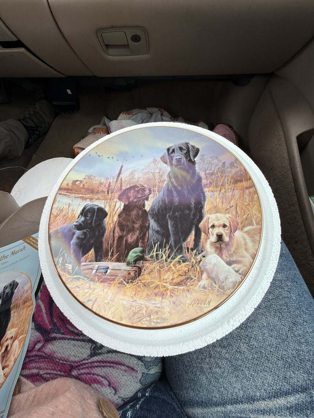 'A Day in the Marsh' Limited Edition Labrador Retrievers Collector Plate by Jim